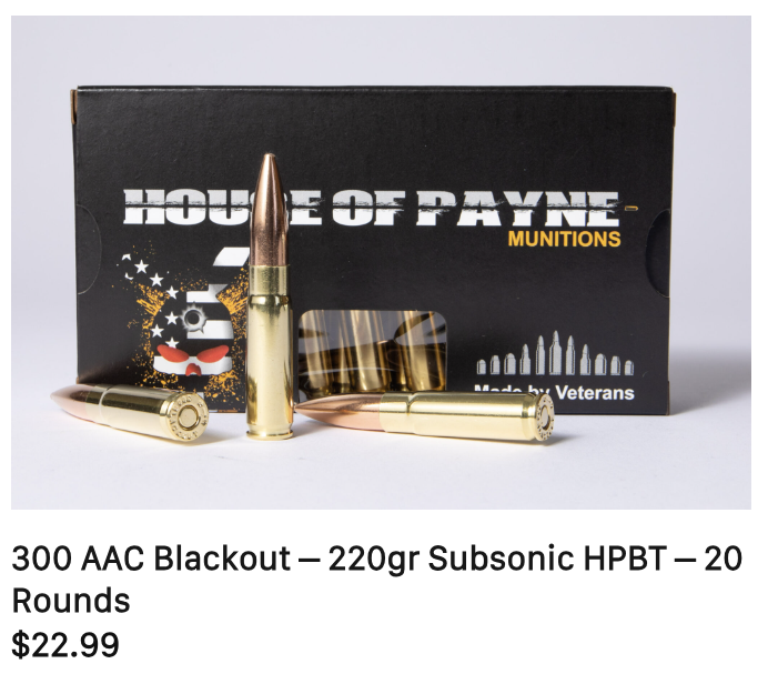 subsonic 300 blackout ammo